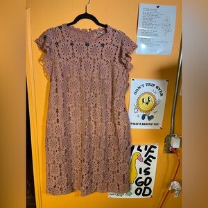 Peach Lace Floral Dress size 20w (2X)